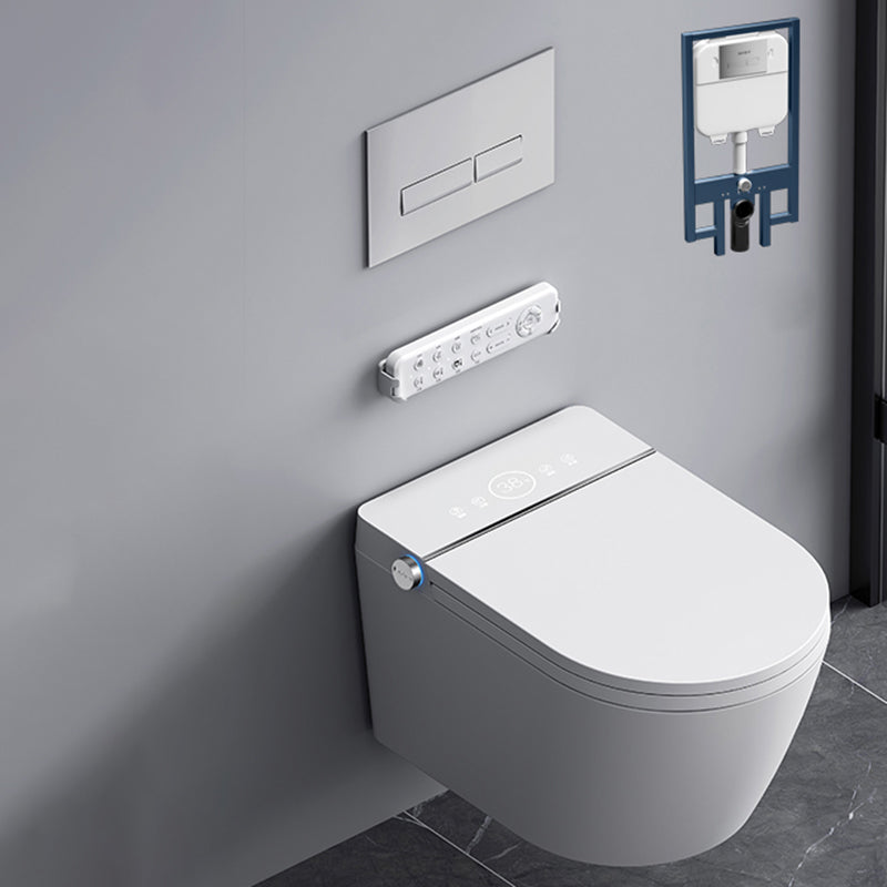 Smart Elongated Toilet with Heated Seat Antimicrobial Wall Mounted Bidet White Clearhalo 'Bathroom Remodel & Bathroom Fixtures' 'Bidets' 'Home Improvement' 'home_improvement' 'home_improvement_bidets' 'Toilets & Bidets' 6688603