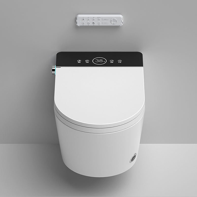 Smart Elongated Toilet with Heated Seat Antimicrobial Wall Mounted Bidet Clearhalo 'Bathroom Remodel & Bathroom Fixtures' 'Bidets' 'Home Improvement' 'home_improvement' 'home_improvement_bidets' 'Toilets & Bidets' 6688604