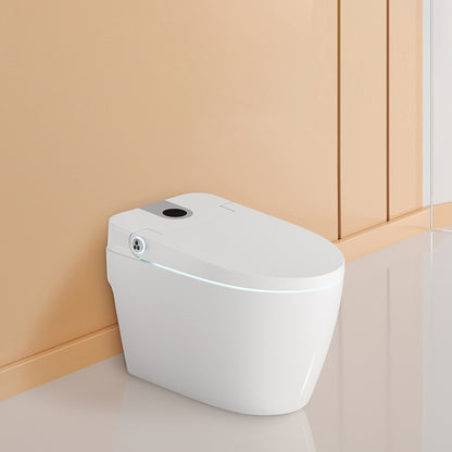 Elongated White Floor Mount Bidet with Heated Seat,15.75" Long Manual Flip (Standard) Yes Clearhalo 'Bathroom Remodel & Bathroom Fixtures' 'Bidets' 'Home Improvement' 'home_improvement' 'home_improvement_bidets' 'Toilets & Bidets' 6688632