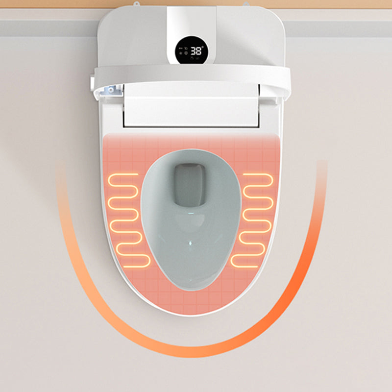 Elongated White Floor Mount Bidet with Heated Seat,15.75" Long Clearhalo 'Bathroom Remodel & Bathroom Fixtures' 'Bidets' 'Home Improvement' 'home_improvement' 'home_improvement_bidets' 'Toilets & Bidets' 6688638