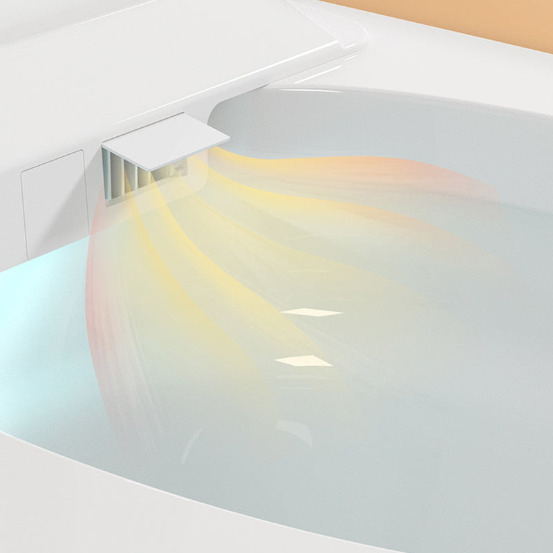 Elongated White Floor Mount Bidet with Heated Seat,15.75" Long Clearhalo 'Bathroom Remodel & Bathroom Fixtures' 'Bidets' 'Home Improvement' 'home_improvement' 'home_improvement_bidets' 'Toilets & Bidets' 6688640