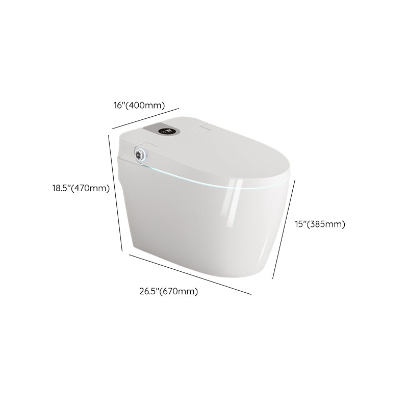 Elongated White Floor Mount Bidet with Heated Seat,15.75" Long Clearhalo 'Bathroom Remodel & Bathroom Fixtures' 'Bidets' 'Home Improvement' 'home_improvement' 'home_improvement_bidets' 'Toilets & Bidets' 6688644