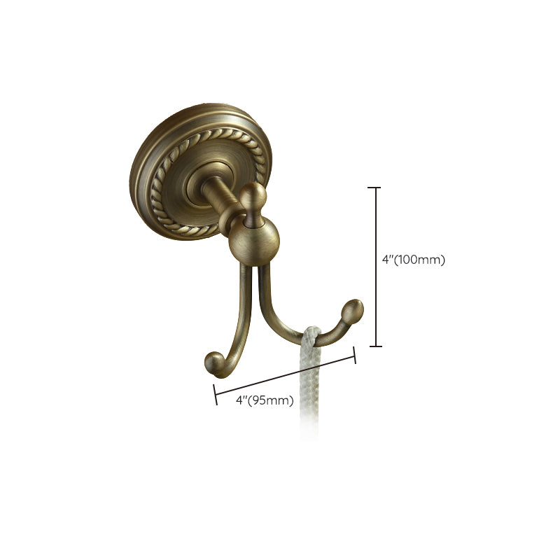 Distressed Brass Traditional Bathroom Set with Bath Shelf/Paper Holder & Towel Bar Clearhalo 'Bathroom Hardware Sets' 'Bathroom Hardware' 'Bathroom Remodel & Bathroom Fixtures' 'bathroom_hardware_sets' 'Home Improvement' 'home_improvement' 'home_improvement_bathroom_hardware_sets' 6688713