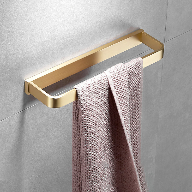 Brushed Brass Bathroom Hardware Set Retro Golden Bathroom Accessory Kit Towel Ring Clearhalo 'Bathroom Hardware Sets' 'Bathroom Hardware' 'Bathroom Remodel & Bathroom Fixtures' 'bathroom_hardware_sets' 'Home Improvement' 'home_improvement' 'home_improvement_bathroom_hardware_sets' 6688871