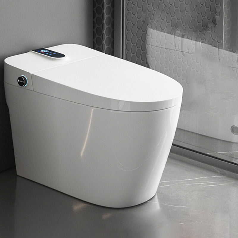 Contemporary Floor Standing Bidet in White Elongated Toilet Clearhalo 'Bathroom Remodel & Bathroom Fixtures' 'Bidets' 'Home Improvement' 'home_improvement' 'home_improvement_bidets' 'Toilets & Bidets' 6688903