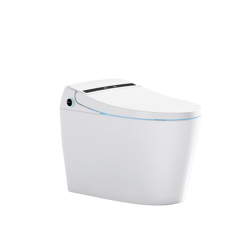 Contemporary Floor Standing Bidet in White Elongated Toilet Ivory Manual Flip (Standard) Clearhalo 'Bathroom Remodel & Bathroom Fixtures' 'Bidets' 'Home Improvement' 'home_improvement' 'home_improvement_bidets' 'Toilets & Bidets' 6688910