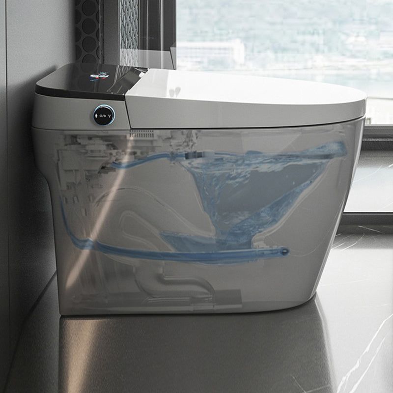 Contemporary Floor Standing Bidet in White Elongated Toilet Clearhalo 'Bathroom Remodel & Bathroom Fixtures' 'Bidets' 'Home Improvement' 'home_improvement' 'home_improvement_bidets' 'Toilets & Bidets' 6688913