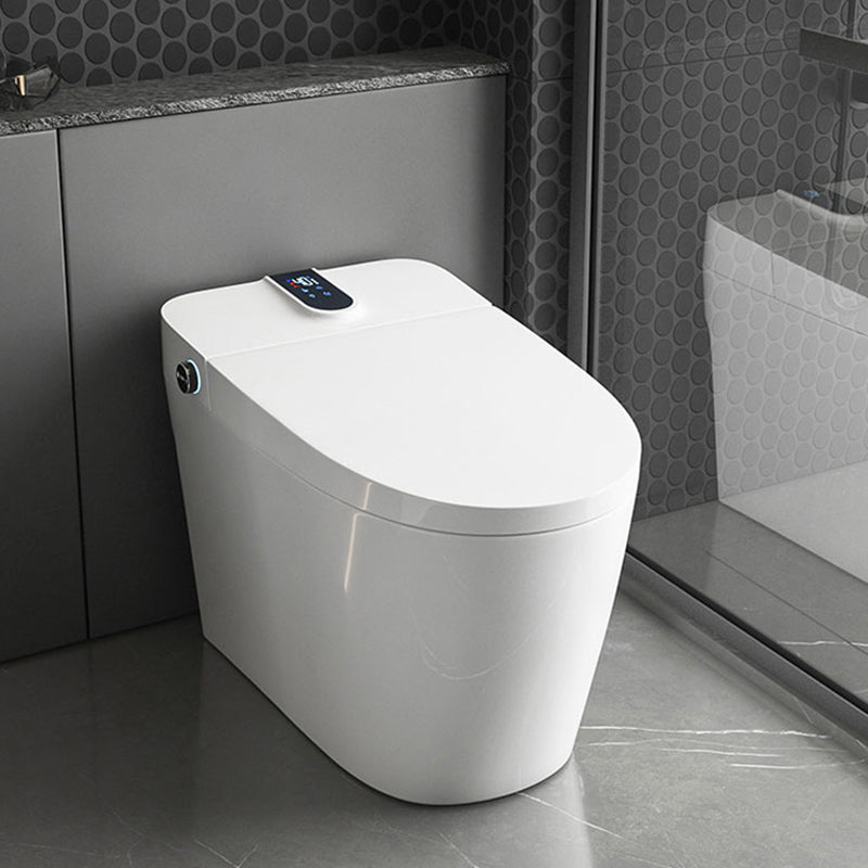 Contemporary Floor Standing Bidet in White Elongated Toilet Clearhalo 'Bathroom Remodel & Bathroom Fixtures' 'Bidets' 'Home Improvement' 'home_improvement' 'home_improvement_bidets' 'Toilets & Bidets' 6688920