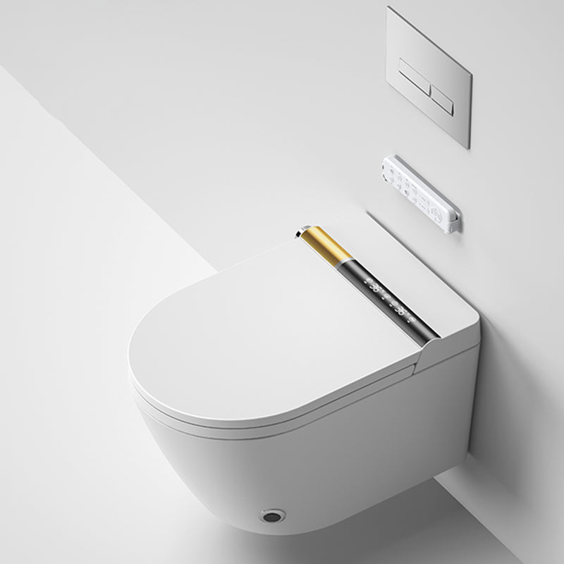 16.14" High Elongated Wall Mounted Bidet with Heated Seat White Bidet Clearhalo 'Bathroom Remodel & Bathroom Fixtures' 'Bidets' 'Home Improvement' 'home_improvement' 'home_improvement_bidets' 'Toilets & Bidets' 6688929