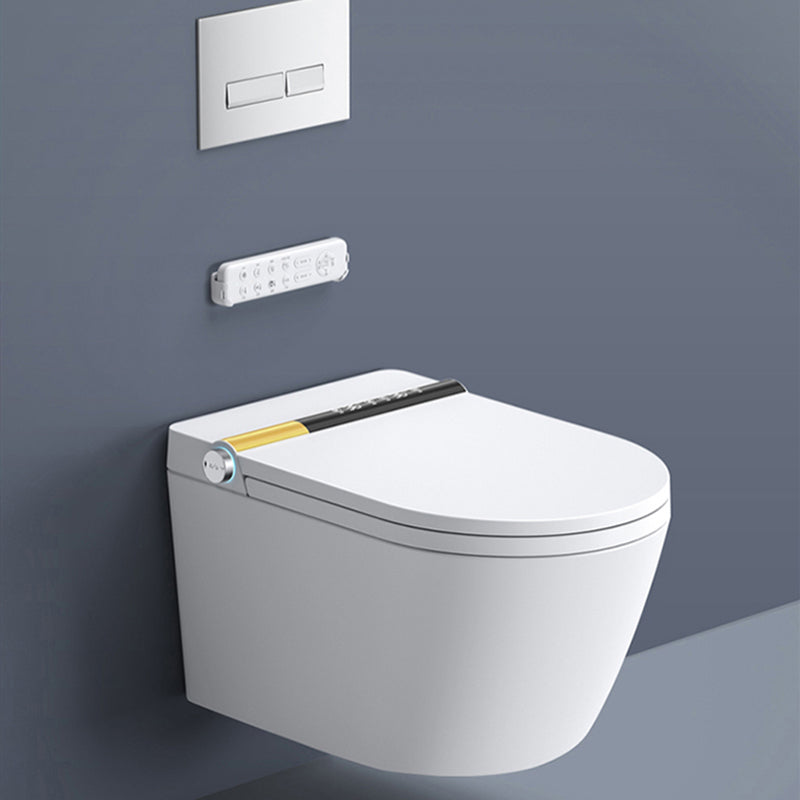 16.14" High Elongated Wall Mounted Bidet with Heated Seat White Bidet Clearhalo 'Bathroom Remodel & Bathroom Fixtures' 'Bidets' 'Home Improvement' 'home_improvement' 'home_improvement_bidets' 'Toilets & Bidets' 6688941