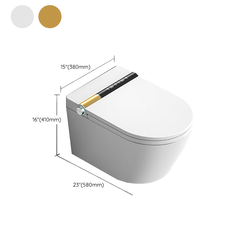 16.14" High Elongated Wall Mounted Bidet with Heated Seat White Bidet Clearhalo 'Bathroom Remodel & Bathroom Fixtures' 'Bidets' 'Home Improvement' 'home_improvement' 'home_improvement_bidets' 'Toilets & Bidets' 6688945