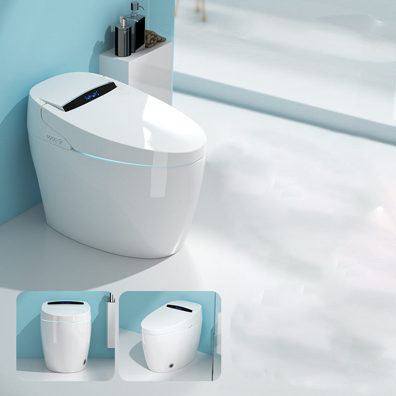 Heated Seat Floor Standing Bidet in White Smart Horizontal Toilet Automatic Lid Clearhalo 'Bathroom Remodel & Bathroom Fixtures' 'Bidets' 'Home Improvement' 'home_improvement' 'home_improvement_bidets' 'Toilets & Bidets' 6688948