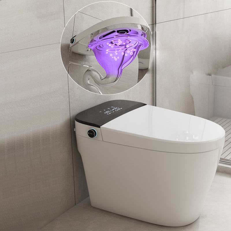 Heated Seat Floor Standing Bidet in White Smart Horizontal Toilet Automatic Flap & Ultraviolet Sterilization Clearhalo 'Bathroom Remodel & Bathroom Fixtures' 'Bidets' 'Home Improvement' 'home_improvement' 'home_improvement_bidets' 'Toilets & Bidets' 6688949