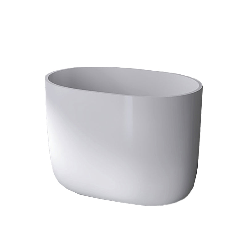 Modern Style Freestanding Bath Tub Acrylic Oval Bathtub in White Clearhalo 'Bathroom Remodel & Bathroom Fixtures' 'Bathtubs' 'Home Improvement' 'home_improvement' 'home_improvement_bathtubs' 'Showers & Bathtubs' 6688988