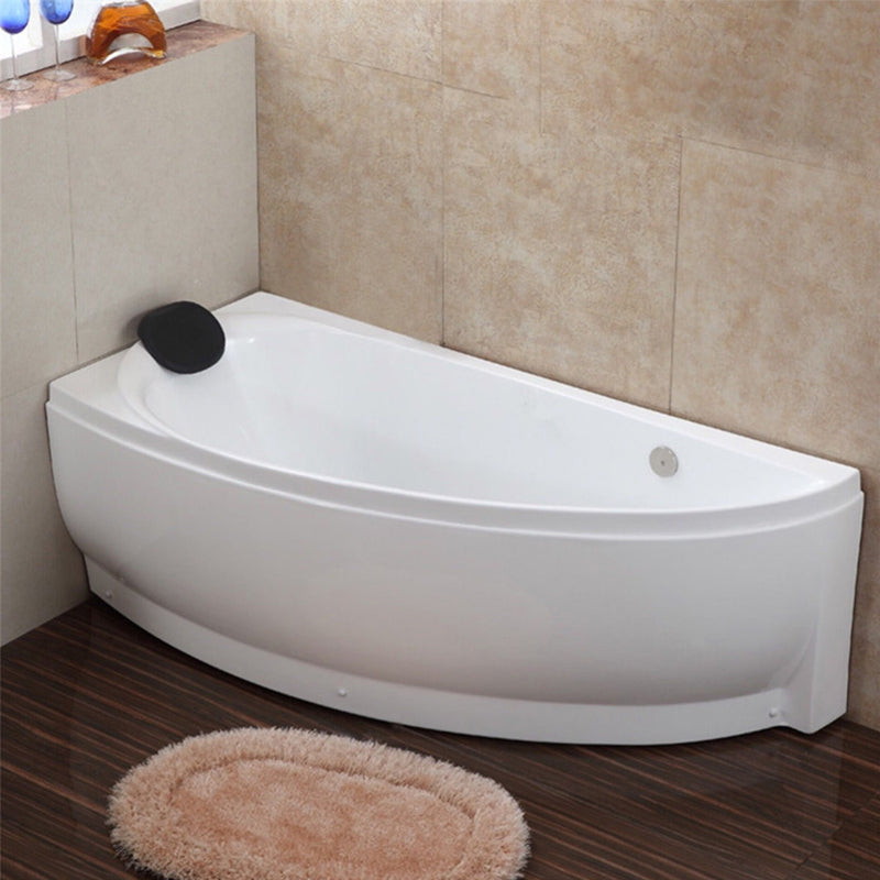 Modern Acrylic Corner Bathtub Soaking/Whirlpool Back to Wall Bathtub Tub Only Right Clearhalo 'Bathroom Remodel & Bathroom Fixtures' 'Bathtubs' 'Home Improvement' 'home_improvement' 'home_improvement_bathtubs' 'Showers & Bathtubs' 6689054