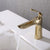 Contemporary Centerset Faucet Lever Handle Low Arc Solid Brass Faucet Gold Clearhalo 'Bathroom Remodel & Bathroom Fixtures' 'Bathroom Sink Faucets' 'Bathroom Sinks & Faucet Components' 'bathroom_sink_faucets' 'Home Improvement' 'home_improvement' 'home_improvement_bathroom_sink_faucets' 6693925
