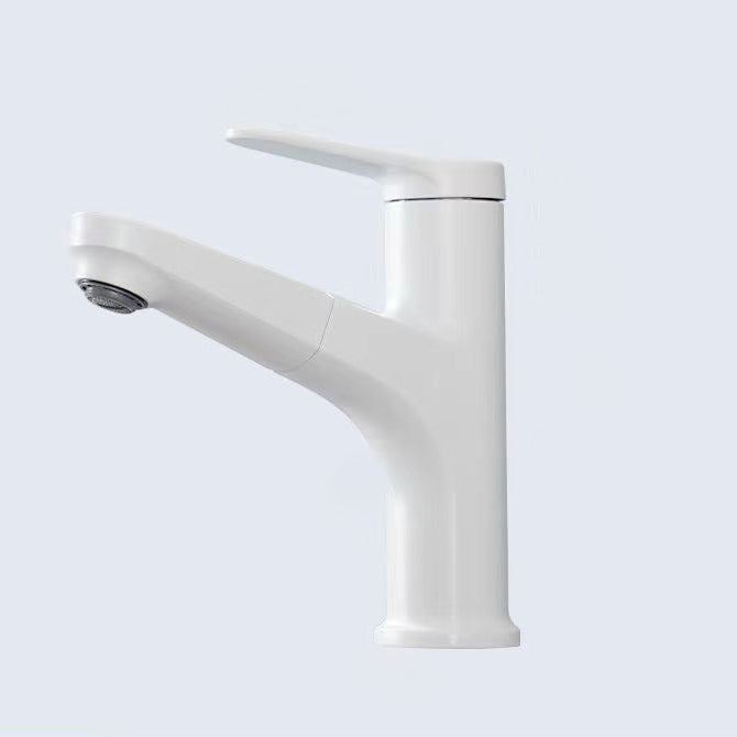 Basic Sink Faucet Brass Faucet Silver Centerset Lavatory Faucet White Clearhalo 'Bathroom Remodel & Bathroom Fixtures' 'Bathroom Sink Faucets' 'Bathroom Sinks & Faucet Components' 'bathroom_sink_faucets' 'Home Improvement' 'home_improvement' 'home_improvement_bathroom_sink_faucets' 6693938