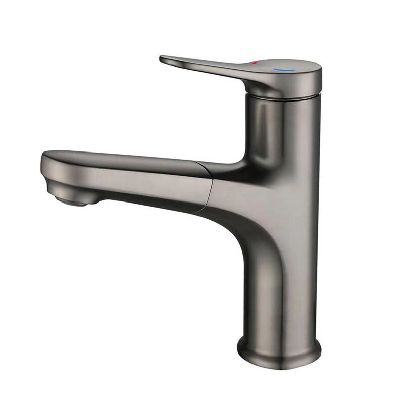 Basic Sink Faucet Brass Faucet Silver Centerset Lavatory Faucet Clearhalo 'Bathroom Remodel & Bathroom Fixtures' 'Bathroom Sink Faucets' 'Bathroom Sinks & Faucet Components' 'bathroom_sink_faucets' 'Home Improvement' 'home_improvement' 'home_improvement_bathroom_sink_faucets' 6693944