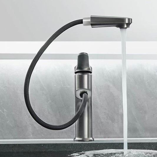 Basic Sink Faucet Brass Faucet Silver Centerset Lavatory Faucet Clearhalo 'Bathroom Remodel & Bathroom Fixtures' 'Bathroom Sink Faucets' 'Bathroom Sinks & Faucet Components' 'bathroom_sink_faucets' 'Home Improvement' 'home_improvement' 'home_improvement_bathroom_sink_faucets' 6693952