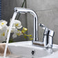 Chrome Circular Vessel Sink Faucet Swivel Spout Faucet for Bathroom 7 Shape Supply Line Not Included Clearhalo 'Bathroom Remodel & Bathroom Fixtures' 'Bathroom Sink Faucets' 'Bathroom Sinks & Faucet Components' 'bathroom_sink_faucets' 'Home Improvement' 'home_improvement' 'home_improvement_bathroom_sink_faucets' 6693990