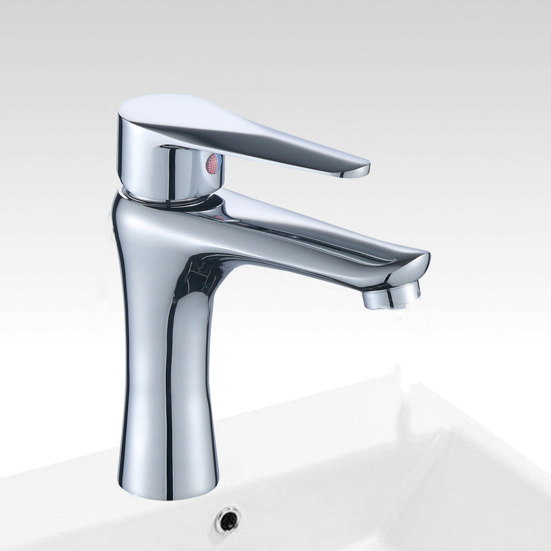 Single Hole Lavatory Faucet Lever Handle 1 Hole Faucet for Bathroom 6.5" Clearhalo 'Bathroom Remodel & Bathroom Fixtures' 'Bathroom Sink Faucets' 'Bathroom Sinks & Faucet Components' 'bathroom_sink_faucets' 'Home Improvement' 'home_improvement' 'home_improvement_bathroom_sink_faucets' 6694022