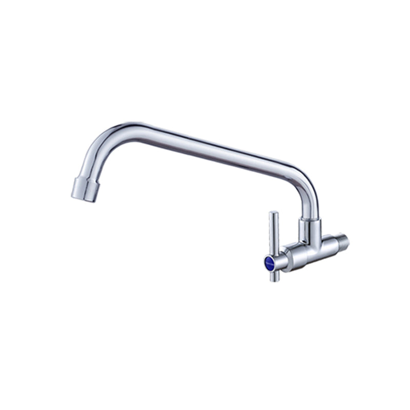 Modern Single Handle Kitchen Faucet Wall-mounted Water Faucet in Chrome Clearhalo 'Home Improvement' 'home_improvement' 'home_improvement_kitchen_faucets' 'Kitchen Faucets' 'Kitchen Remodel & Kitchen Fixtures' 'Kitchen Sinks & Faucet Components' 'kitchen_faucets' 6694046