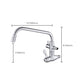Modern Pull Down Single Handle Kitchen Faucet Wall-mounted Faucet in Chrome Clearhalo 'Home Improvement' 'home_improvement' 'home_improvement_kitchen_faucets' 'Kitchen Faucets' 'Kitchen Remodel & Kitchen Fixtures' 'Kitchen Sinks & Faucet Components' 'kitchen_faucets' 6694064