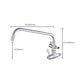 Modern Pull Down Single Handle Kitchen Faucet Wall-mounted Faucet in Chrome Clearhalo 'Home Improvement' 'home_improvement' 'home_improvement_kitchen_faucets' 'Kitchen Faucets' 'Kitchen Remodel & Kitchen Fixtures' 'Kitchen Sinks & Faucet Components' 'kitchen_faucets' 6694065