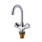 Contemporary Kitchen Faucet Double Handle High Arch Water Filler in Chrome 5.9" Clearhalo 'Home Improvement' 'home_improvement' 'home_improvement_kitchen_faucets' 'Kitchen Faucets' 'Kitchen Remodel & Kitchen Fixtures' 'Kitchen Sinks & Faucet Components' 'kitchen_faucets' 6694095