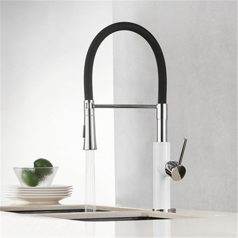 Modern 1-Handle Faucets with Water Dispenser Touchless Standard Kitchen Faucets White Clearhalo 'Home Improvement' 'home_improvement' 'home_improvement_kitchen_faucets' 'Kitchen Faucets' 'Kitchen Remodel & Kitchen Fixtures' 'Kitchen Sinks & Faucet Components' 'kitchen_faucets' 6694167