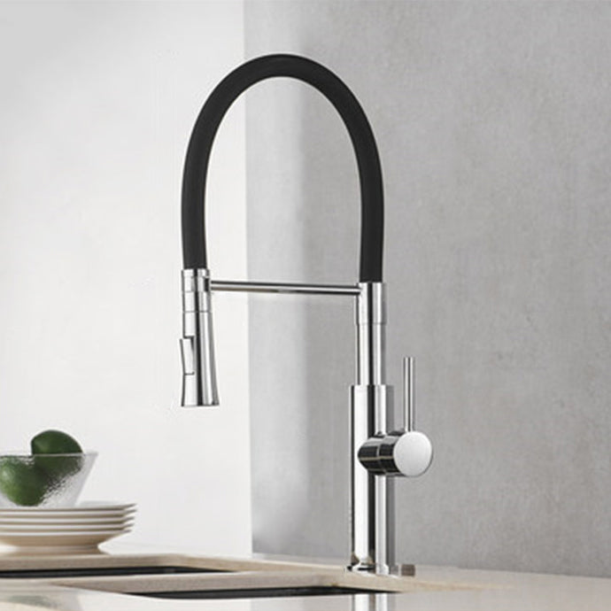 Modern 1-Handle Faucets with Water Dispenser Touchless Standard Kitchen Faucets Silver Clearhalo 'Home Improvement' 'home_improvement' 'home_improvement_kitchen_faucets' 'Kitchen Faucets' 'Kitchen Remodel & Kitchen Fixtures' 'Kitchen Sinks & Faucet Components' 'kitchen_faucets' 6694168