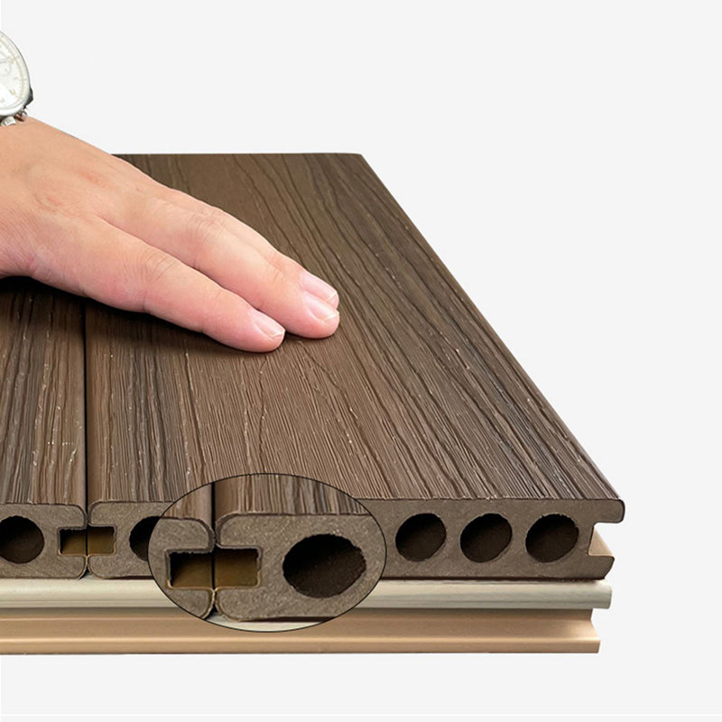 Outdoor Laminate Floor Wooden Slip Resistant Waterproof Laminate Flooring Clearhalo 'Flooring 'Hardwood Flooring' 'hardwood_flooring' 'Home Improvement' 'home_improvement' 'home_improvement_hardwood_flooring' Walls and Ceiling' 6694193