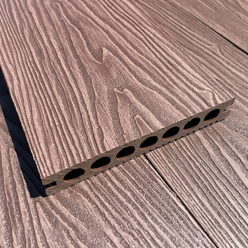Laminate Flooring Outdoor Wooden Waterproof Slip Resistant Laminate Flooring Red Brown Clearhalo 'Flooring 'Hardwood Flooring' 'hardwood_flooring' 'Home Improvement' 'home_improvement' 'home_improvement_hardwood_flooring' Walls and Ceiling' 6694261