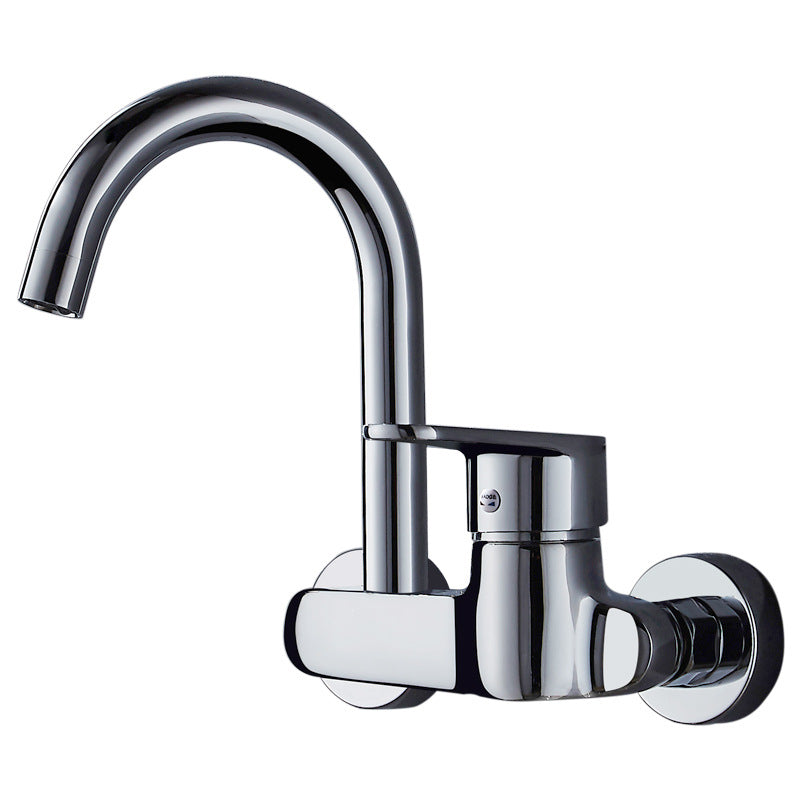Single Handle Pull-down Kitchen Faucet Nickel Bar Faucet with Accessories Clearhalo 'Home Improvement' 'home_improvement' 'home_improvement_kitchen_faucets' 'Kitchen Faucets' 'Kitchen Remodel & Kitchen Fixtures' 'Kitchen Sinks & Faucet Components' 'kitchen_faucets' 6694383