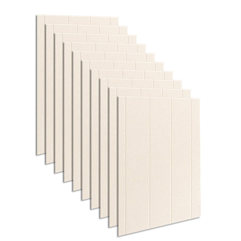 Glam Style Panel Living Room 3D Embossed Waterproof Wall Paneling Cream 2'11\ (90cm) Clearhalo 'Flooring 'Home Improvement' 'home_improvement' 'home_improvement_wall_paneling' 'Wall Paneling' 'wall_paneling' 'Walls & Ceilings' Walls and Ceiling' 6694597