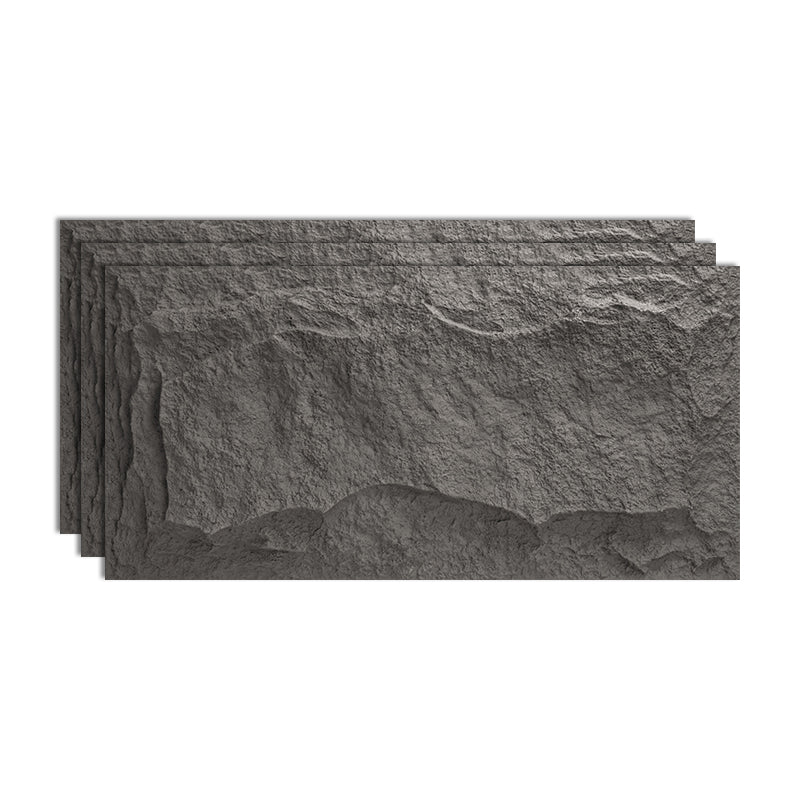 Textured Stacked Stone Singular Tile Mixed Material Wall Tile Dark Gray 3 Pieces Clearhalo 'Floor Tiles & Wall Tiles' 'floor_tiles_wall_tiles' 'Flooring 'Home Improvement' 'home_improvement' 'home_improvement_floor_tiles_wall_tiles' Walls and Ceiling' 6694740