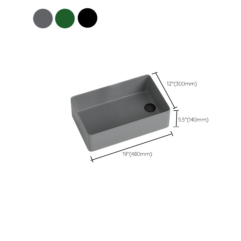 Modern Style Bathroom Sink Stainless Steel Rectangle Bathroom Sink Clearhalo 'Bathroom Remodel & Bathroom Fixtures' 'Bathroom Sinks & Faucet Components' 'Bathroom Sinks' 'bathroom_sink' 'Home Improvement' 'home_improvement' 'home_improvement_bathroom_sink' 6694800