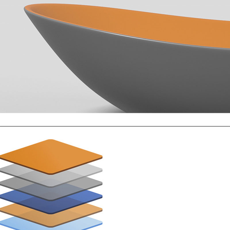 Modern Vessel Bathroom Sink Oval Porcelain with Basin and Faucet Wash Stand Clearhalo 'Bathroom Remodel & Bathroom Fixtures' 'Bathroom Sinks & Faucet Components' 'Bathroom Sinks' 'bathroom_sink' 'Home Improvement' 'home_improvement' 'home_improvement_bathroom_sink' 6694858