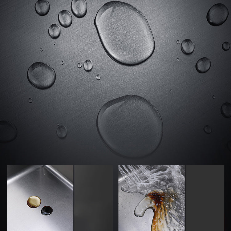 Modern Style Kitchen Sink Stainless Steel Drop-In Kitchen Sink with Drain Strainer Kit Clearhalo 'Home Improvement' 'home_improvement' 'home_improvement_kitchen_sinks' 'Kitchen Remodel & Kitchen Fixtures' 'Kitchen Sinks & Faucet Components' 'Kitchen Sinks' 'kitchen_sinks' 6694951