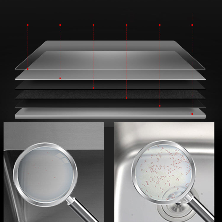 Modern Style Kitchen Sink Stainless Steel Drop-In Kitchen Sink with Drain Strainer Kit Clearhalo 'Home Improvement' 'home_improvement' 'home_improvement_kitchen_sinks' 'Kitchen Remodel & Kitchen Fixtures' 'Kitchen Sinks & Faucet Components' 'Kitchen Sinks' 'kitchen_sinks' 6694957