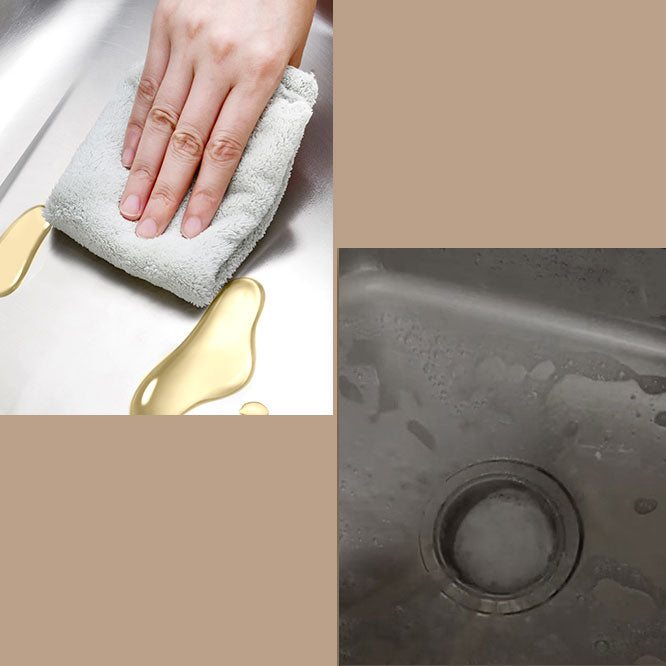 Modern Style Kitchen Sink Stainless Steel Noise-cancelling Design Drop-In Kitchen Sink Clearhalo 'Home Improvement' 'home_improvement' 'home_improvement_kitchen_sinks' 'Kitchen Remodel & Kitchen Fixtures' 'Kitchen Sinks & Faucet Components' 'Kitchen Sinks' 'kitchen_sinks' 6695054
