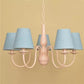 Tapered Shade Nursing Room Chandelier Metallic Kids Suspension Light in Pink Finish Clearhalo 'Ceiling Lights' 'Chandeliers' Lighting' options 66951