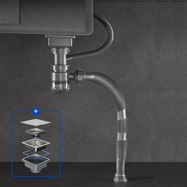 Modern Style Kitchen Sink Drop-In Stainless Steel Noise-cancelling Design Kitchen Sink Clearhalo 'Home Improvement' 'home_improvement' 'home_improvement_kitchen_sinks' 'Kitchen Remodel & Kitchen Fixtures' 'Kitchen Sinks & Faucet Components' 'Kitchen Sinks' 'kitchen_sinks' 6695116