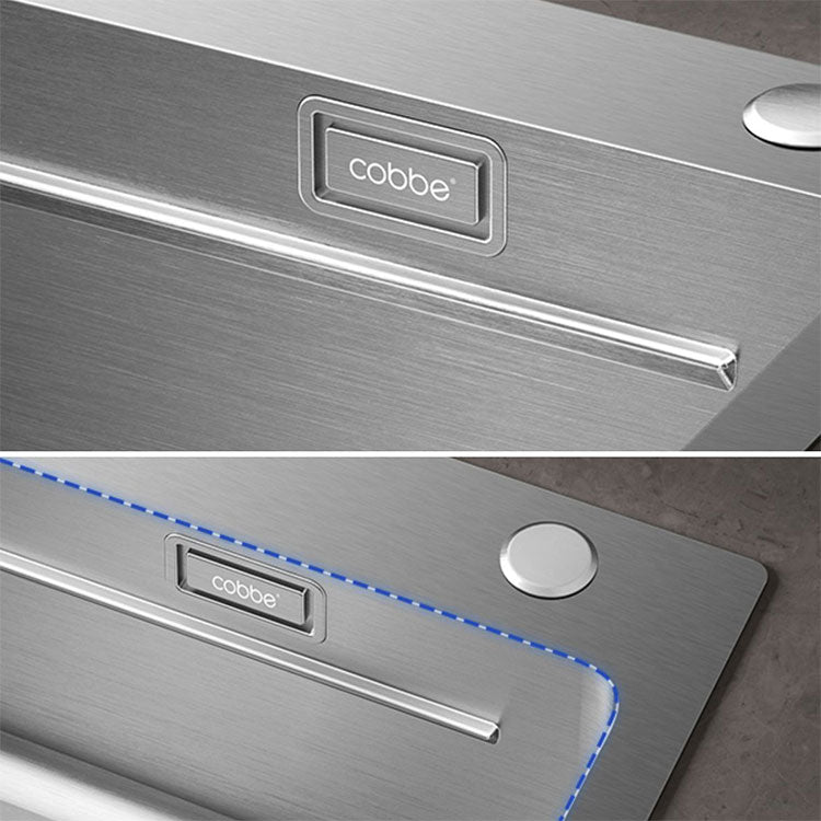 Modern Style Kitchen Sink Drop-In Stainless Steel Noise-cancelling Design Kitchen Sink Clearhalo 'Home Improvement' 'home_improvement' 'home_improvement_kitchen_sinks' 'Kitchen Remodel & Kitchen Fixtures' 'Kitchen Sinks & Faucet Components' 'Kitchen Sinks' 'kitchen_sinks' 6695118