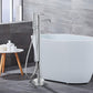 Modern Floor Mounted Metal Freestanding Tub Filler One Handle Freestanding Tub Filler Trim Clearhalo 'Bathroom Remodel & Bathroom Fixtures' 'Bathtub Faucets' 'bathtub_faucets' 'Home Improvement' 'home_improvement' 'home_improvement_bathtub_faucets' 6695277