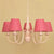Tapered Shade Nursing Room Chandelier Metallic Kids Suspension Light in Pink Finish Ivory C Clearhalo 'Ceiling Lights' 'Chandeliers' Lighting' options 66952_6d5c1ef7-b5cc-4725-9099-e5f809faa920
