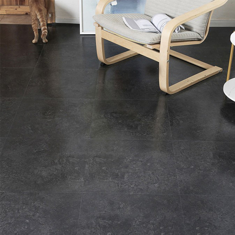 PVC Flooring Peel & Stick Stone Design Square Vinyl Flooring for Living Room Black Gray Clearhalo 'Flooring 'Home Improvement' 'home_improvement' 'home_improvement_vinyl_flooring' 'Vinyl Flooring' 'vinyl_flooring' Walls and Ceiling' 6695418