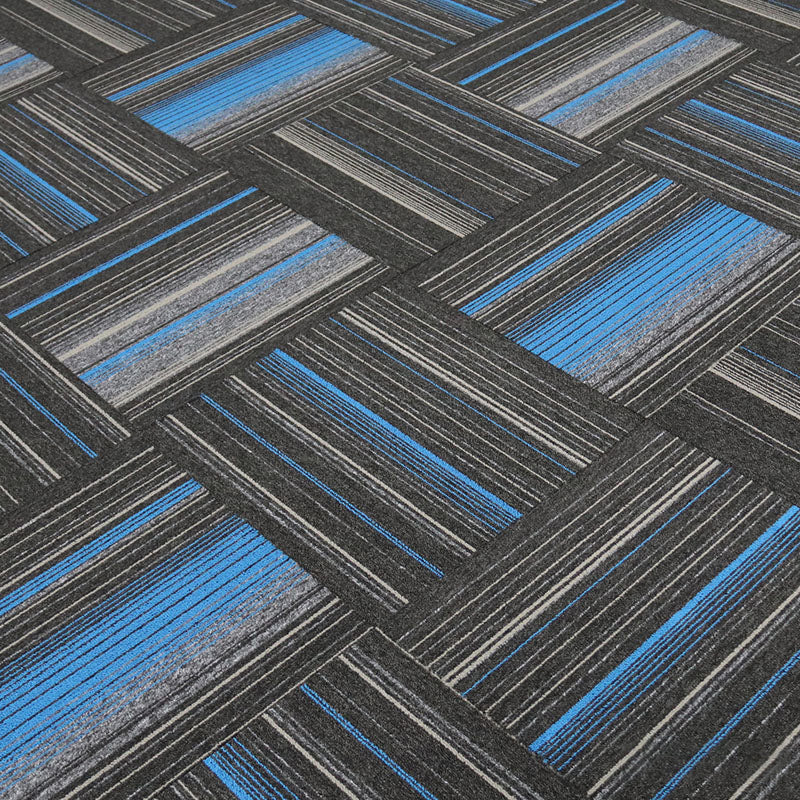 Carpet Tile Non-Skid Fade Resistant Geometry Self-Stick Carpet Tiles Living Room Gray-Blue Clearhalo 'Carpet Tiles & Carpet Squares' 'carpet_tiles_carpet_squares' 'Flooring 'Home Improvement' 'home_improvement' 'home_improvement_carpet_tiles_carpet_squares' Walls and Ceiling' 6695462