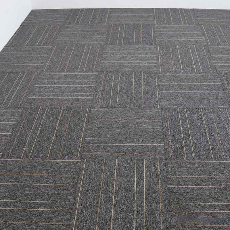 Carpet Tile Non-Skid Fade Resistant Geometry Loose Lay Carpet Tiles Living Room Dark Grey/ Light Grey Clearhalo 'Carpet Tiles & Carpet Squares' 'carpet_tiles_carpet_squares' 'Flooring 'Home Improvement' 'home_improvement' 'home_improvement_carpet_tiles_carpet_squares' Walls and Ceiling' 6695483