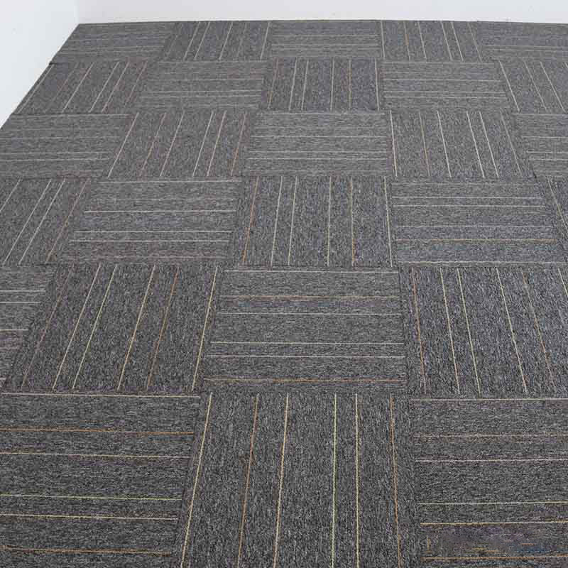 Carpet Tile Non-Skid Fade Resistant Geometry Loose Lay Carpet Tiles Living Room Dark Grey Light Grey Clearhalo 'Carpet Tiles & Carpet Squares' 'carpet_tiles_carpet_squares' 'Flooring 'Home Improvement' 'home_improvement' 'home_improvement_carpet_tiles_carpet_squares' Walls and Ceiling' 6695483